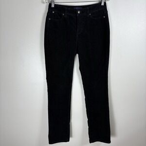 Talbots Women's 6‎ Black Corduroy Stretch Straight Leg Casual Pants